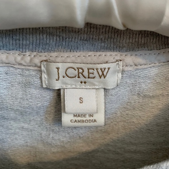 J Crew Gray Black Floral Seeatshirt - Picture 3 of 3